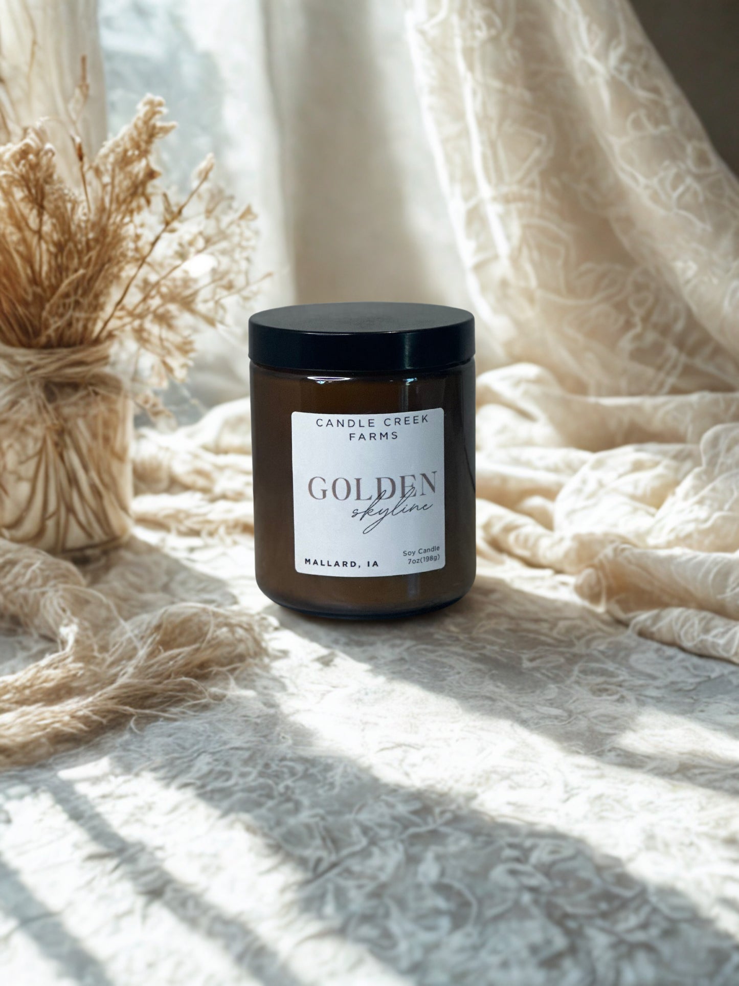 Amber Glass Candle