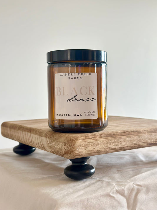 Amber Glass Candle - HC