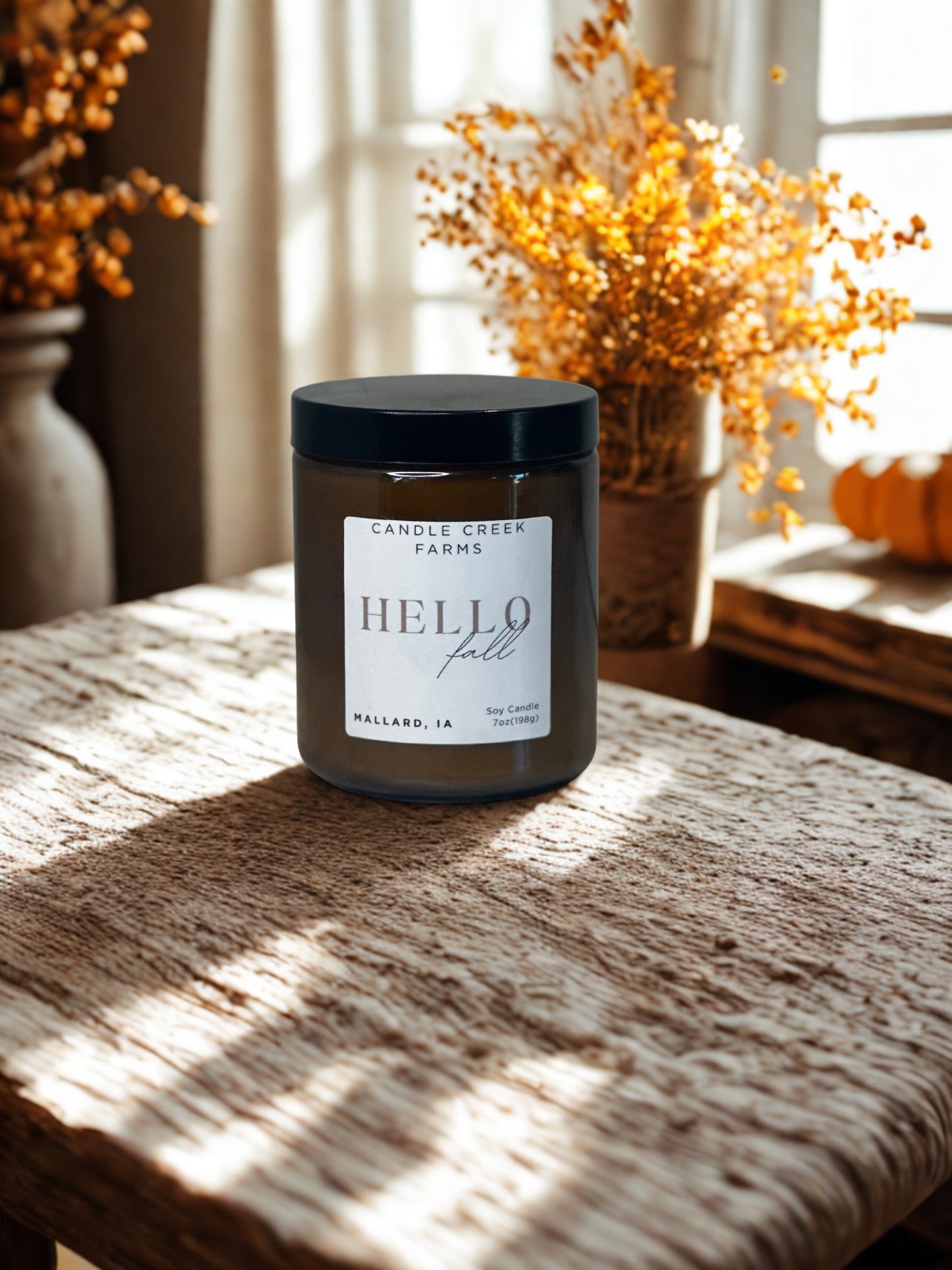 Amber Glass Candle