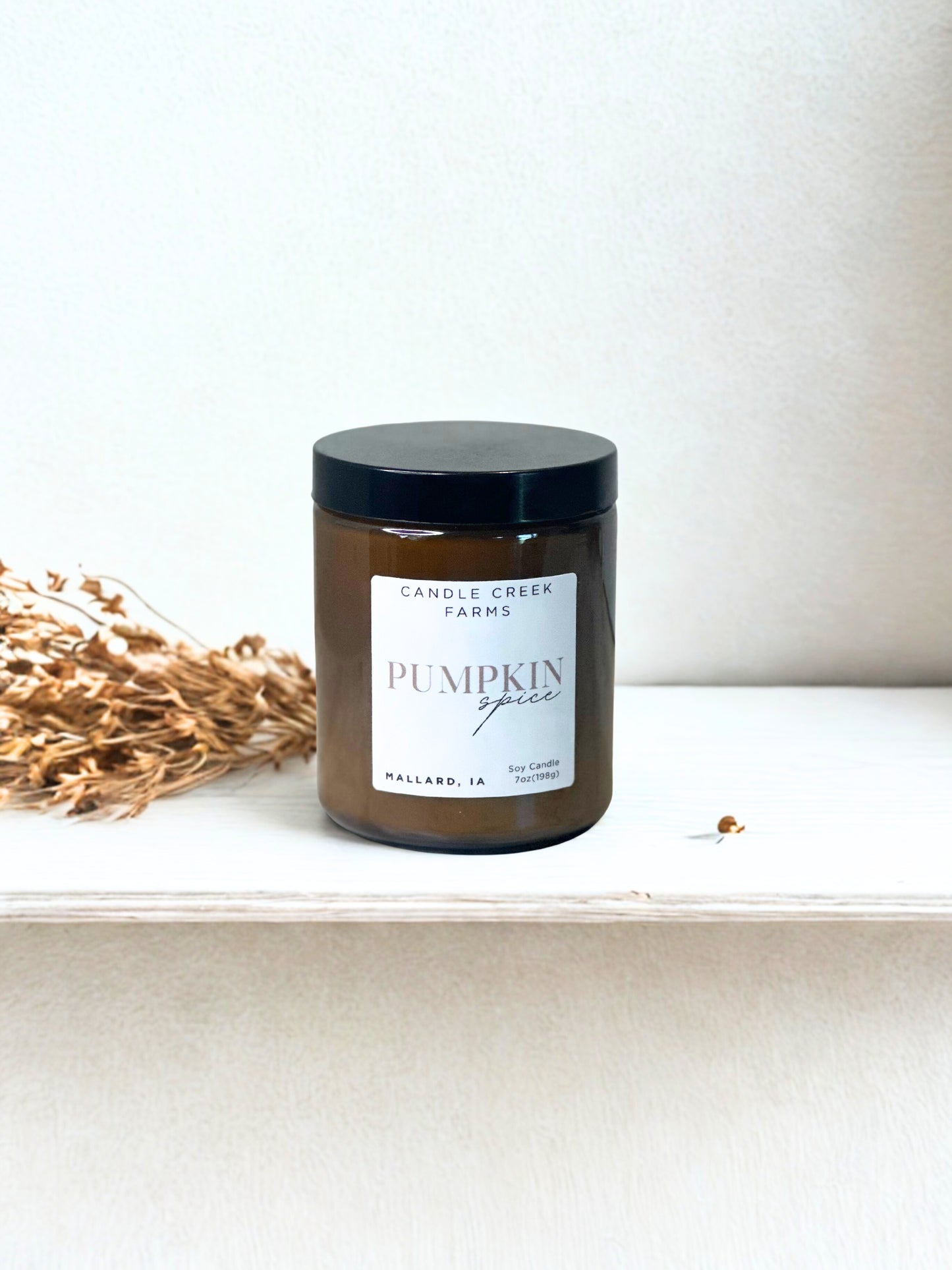Amber Glass Candle