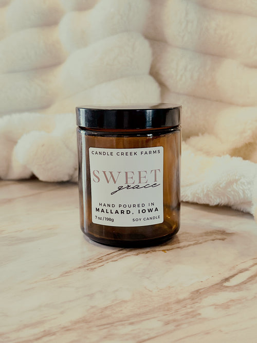 Amber Glass Candle