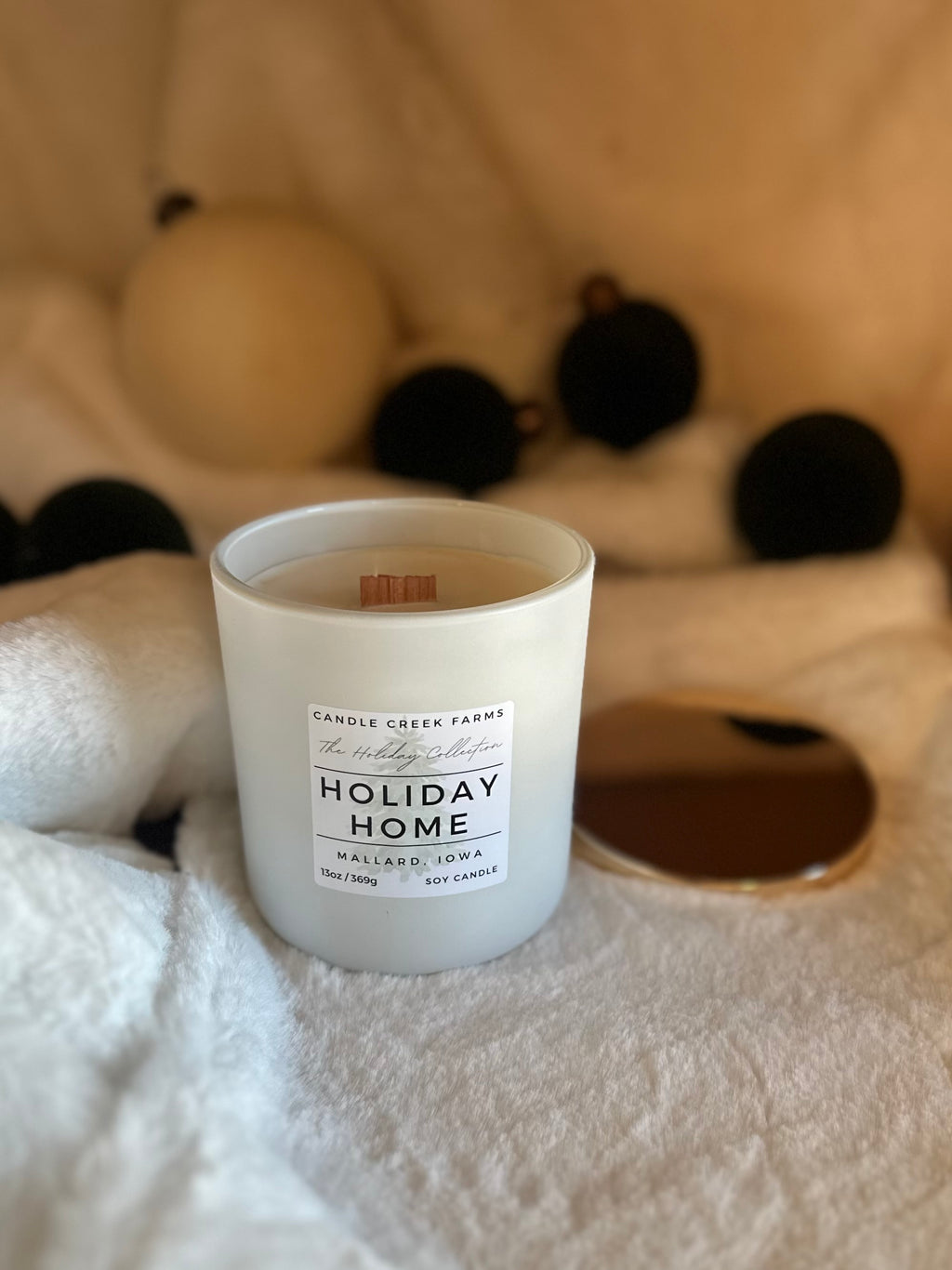 Wood Wick Matte White Candle