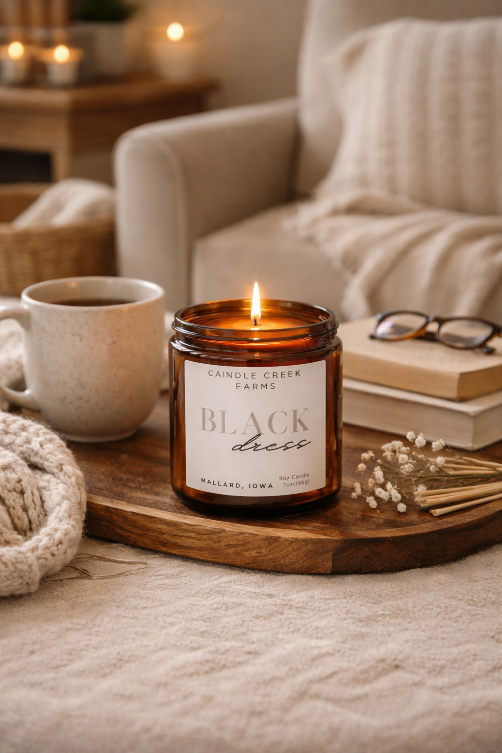 little black party dress candle Little Black Dress 16 oz 100% Soy Candle Ember Water