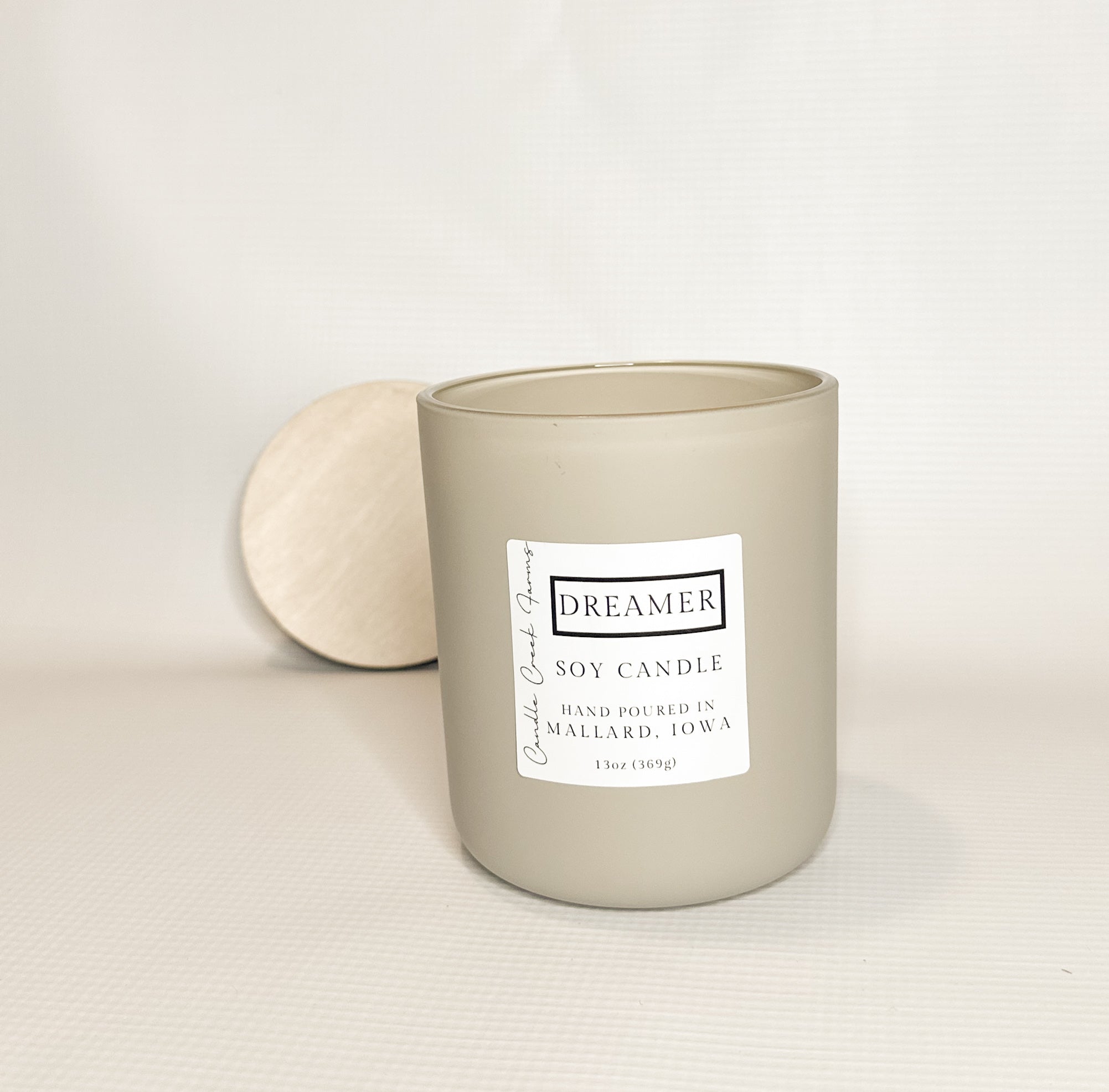 Wood Wick Matte White Candle