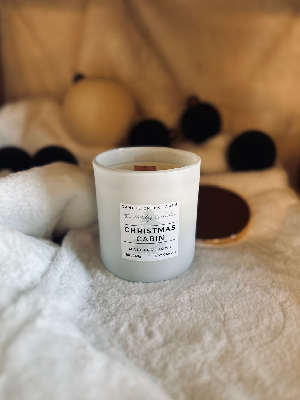 Wood Wick Matte White Candle